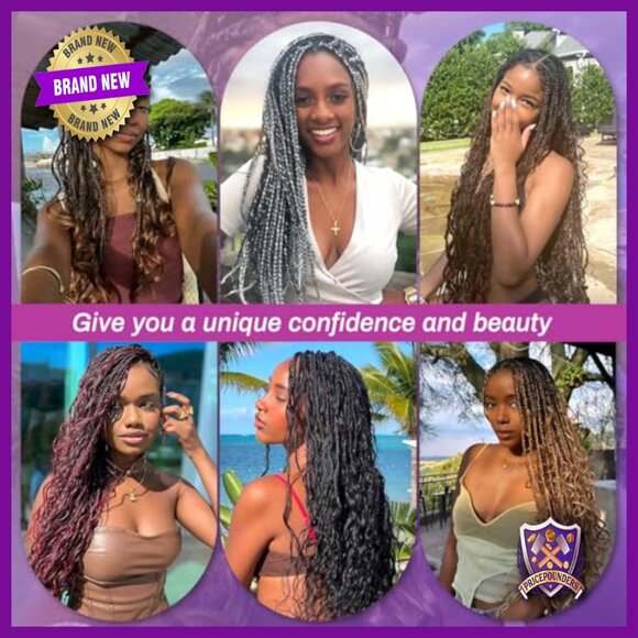 16 Inch Human Hair Extensions for Boho Braids, Deep Wave Curly main image 4